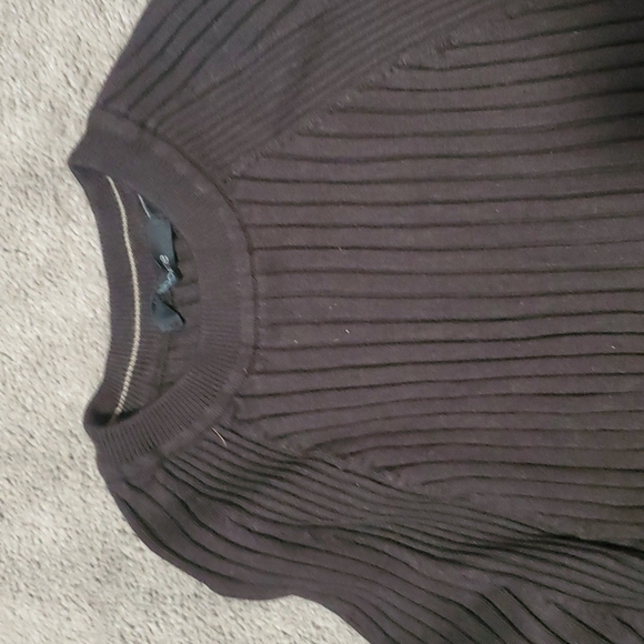 Mens black sweater soft stretchy size large - Picture 2 of 5